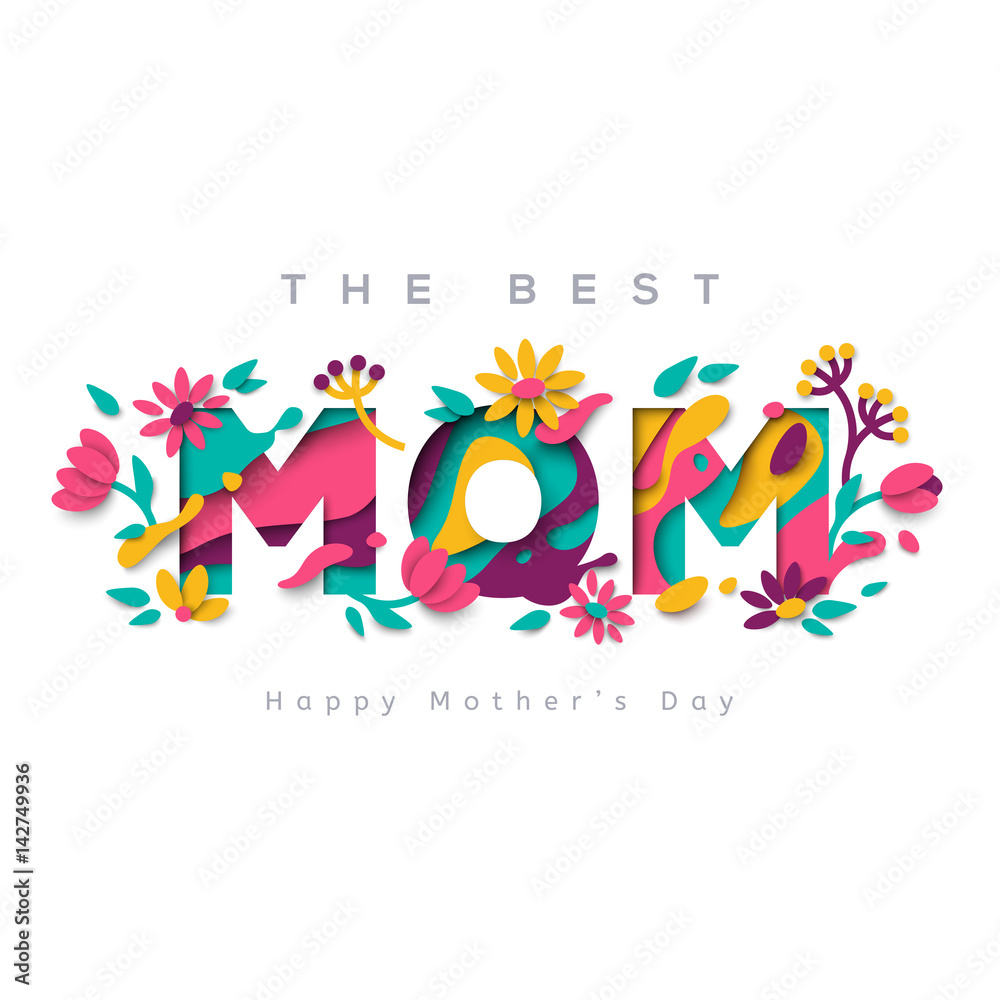 Fototapeta premium The best mom greeting card
