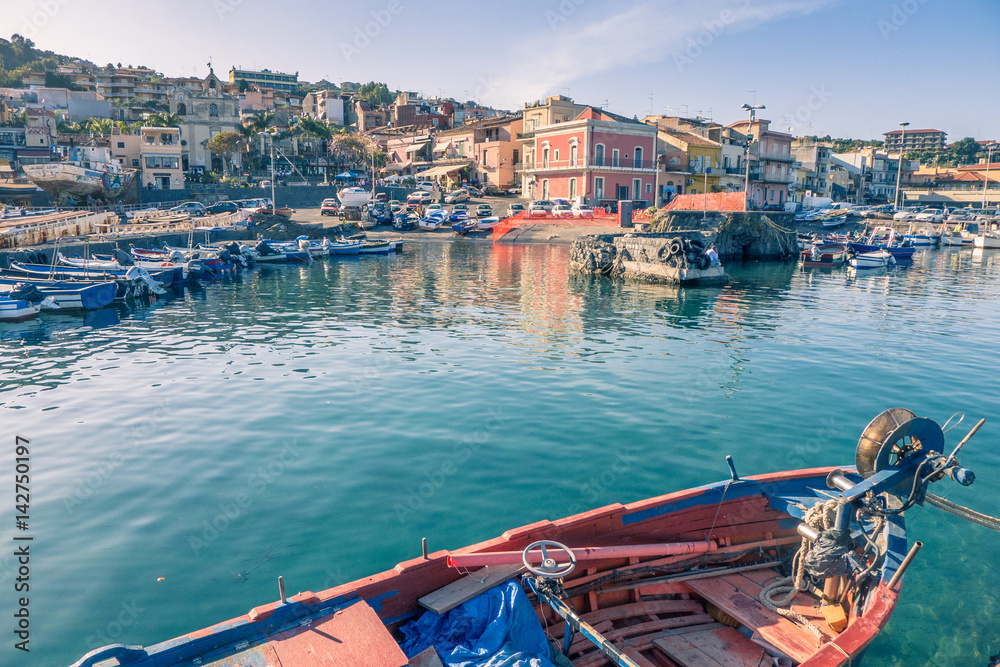 Boat in a fishing port, Sicily