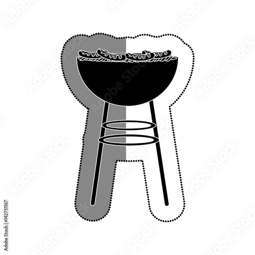 bbq grill delicious food vector illustration design