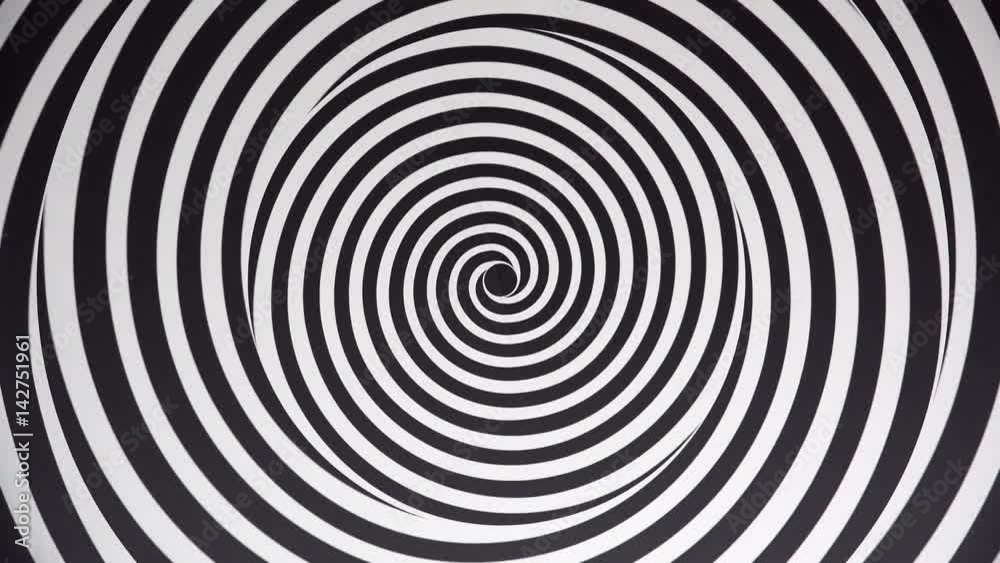 Spinning black and white circle creates optical illusion
Spinning black and white circle creates optical illusion