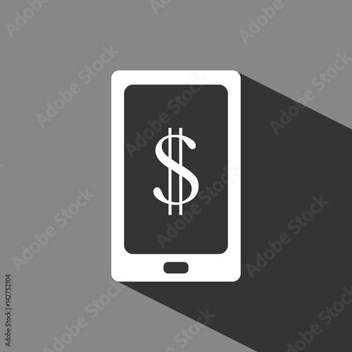 Smart phone with money dollars stock vector illustration flat design