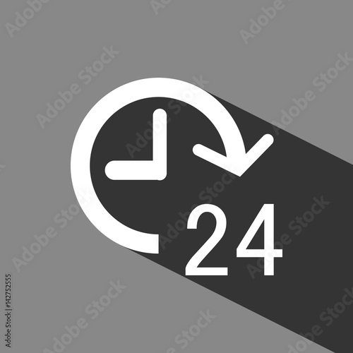 24 hours icon  stock vector illustration flat design