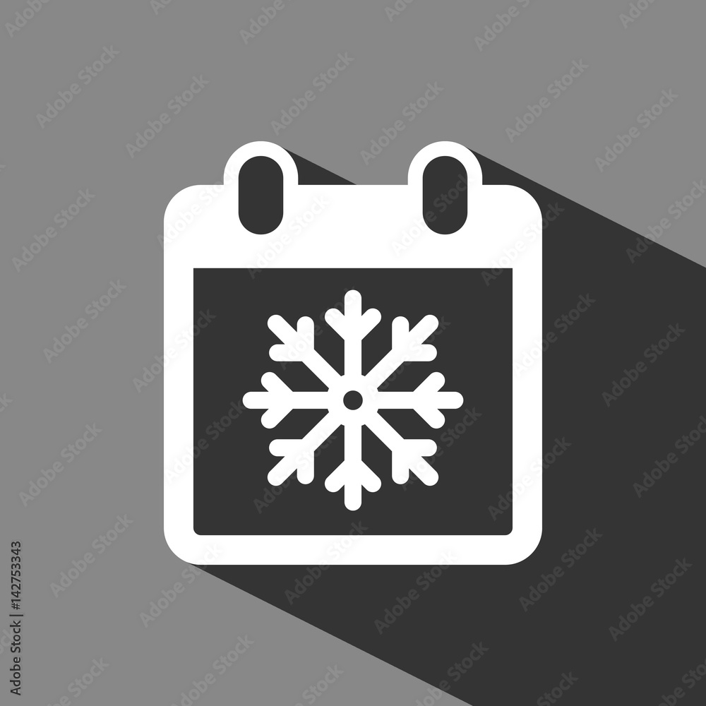 winter calendar icon stock vector illustration flat design winter calendar icon stock vector illustration flat design