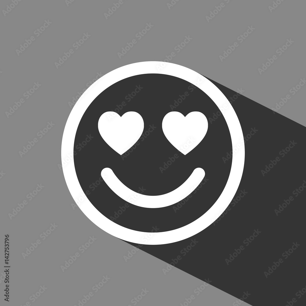 smile with hearts of love icon stock vector illustration flat design smile with hearts of love icon stock vector illustration flat design
