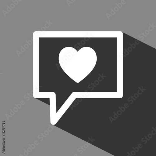 Speech Bubbles Icon. chat love pictogram stock vector illustration