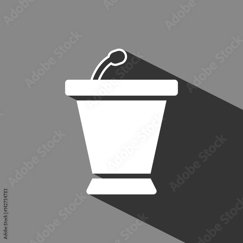 lectern with microphone icon stock vector illustration flat design