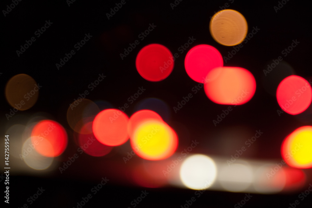 Fototapeta premium Street lights Bokeh balls