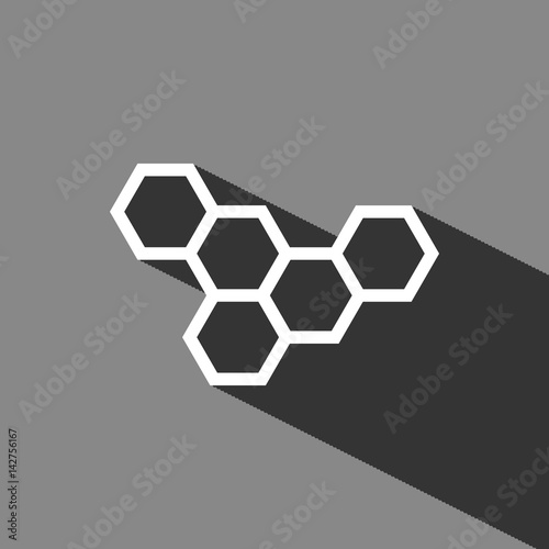 honeycomb honey icon stock vector illustration flat design