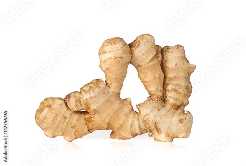 Root ginger, Zingiber officinalis.