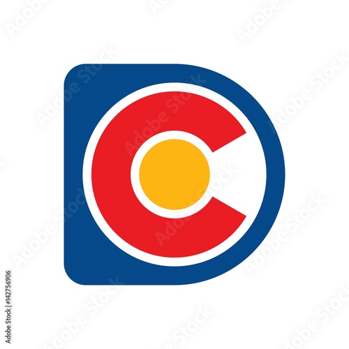 d and c logo vector.