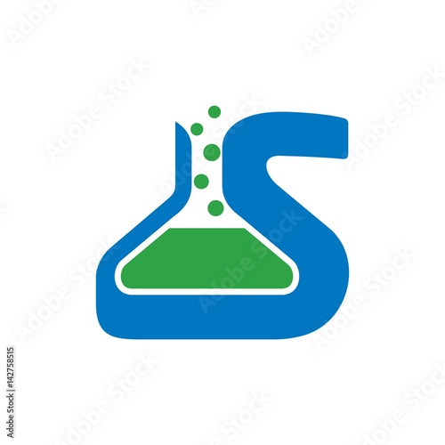 erlenmeyer logo vector. letter S