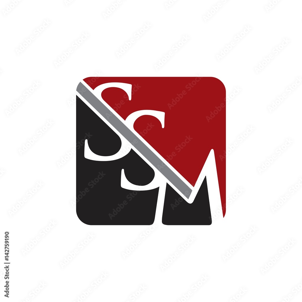 letter S S and M logo vector. Stock Vector | Adobe Stock