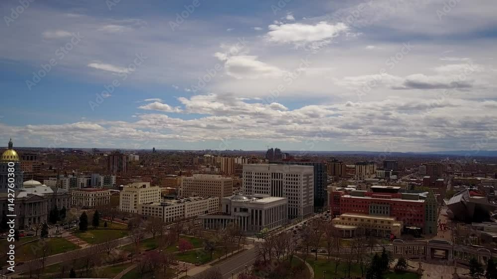 Drone Aerial View of Downtown Denver Colorado Drone Aerial View of Downtown Denver Colorado