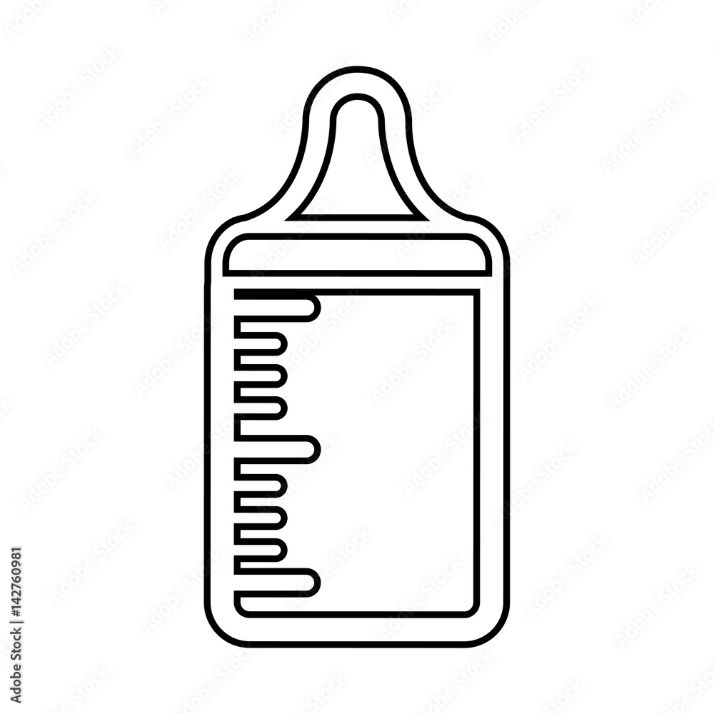 bottle milk baby isolated icon vector illustration design