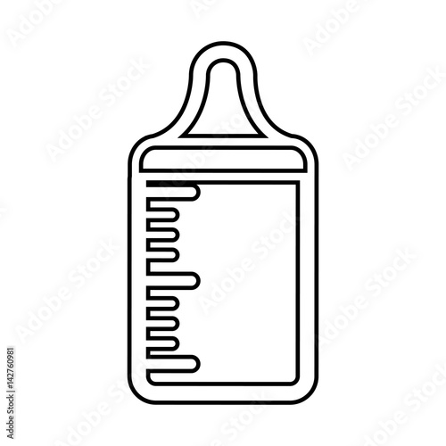 bottle milk baby isolated icon vector illustration design
