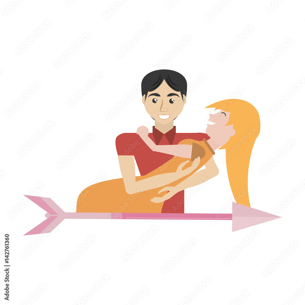 couple romantic together image vector illustration eps 10