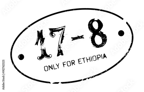 Only For Ethiopia rubber stamp. Grunge design with dust scratches. Effects can be easily removed for a clean, crisp look. Color is easily changed.