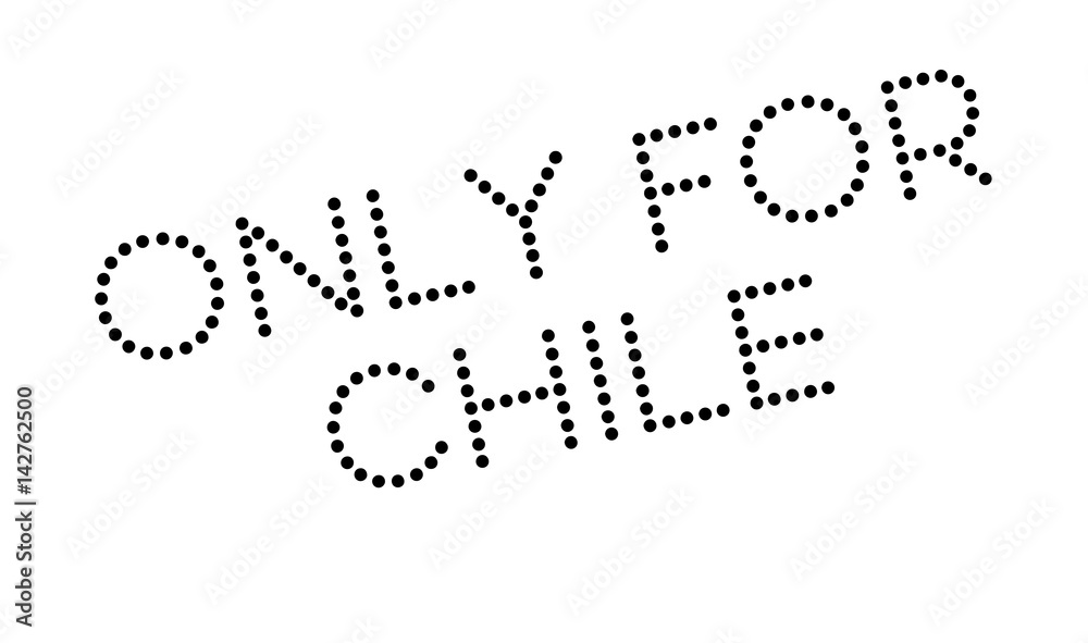 Only For Chile rubber stamp. Grunge design with dust scratches. Effects can be easily removed for a clean, crisp look. Color is easily changed. Only For Chile rubber stamp. Grunge design with dust scratches. Effects can be easily removed for a clean, crisp look. Color is easily changed.