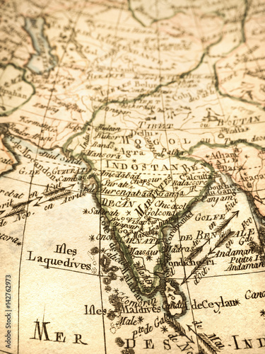 アンティークの古地図 インド