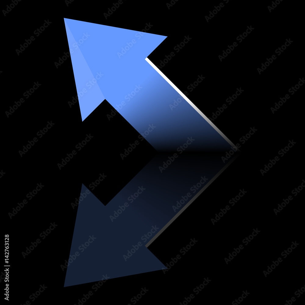 Arrow blue symbols on a black background,business design, vector illustration Arrow blue symbols on a black background,business design, vector illustration