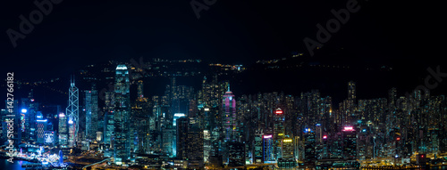 九龍半島から望む香港の夜景
