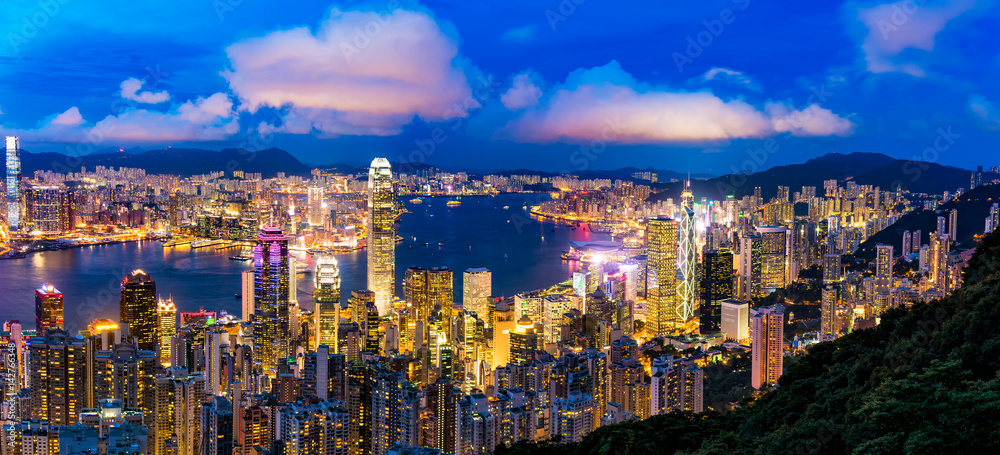 Fototapeta premium 香港・ビクトリアピークから望む風景