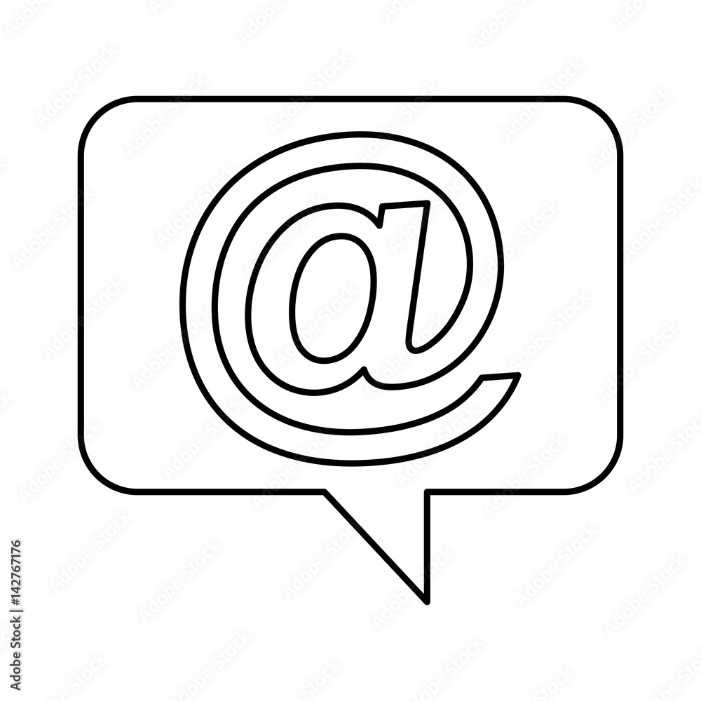 Obraz premium speech bubble with arroba symbol vector illustration design