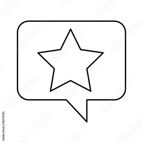 speech bubble with star icon vector illustration design