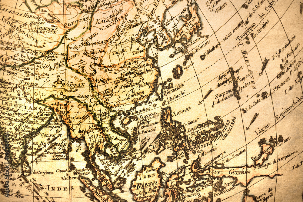 アンティークの古地図　東南アジア
