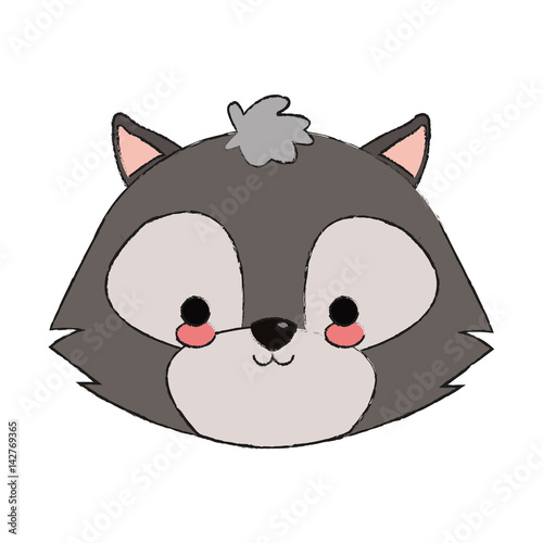 cute skunk icon over white background. vector illustration