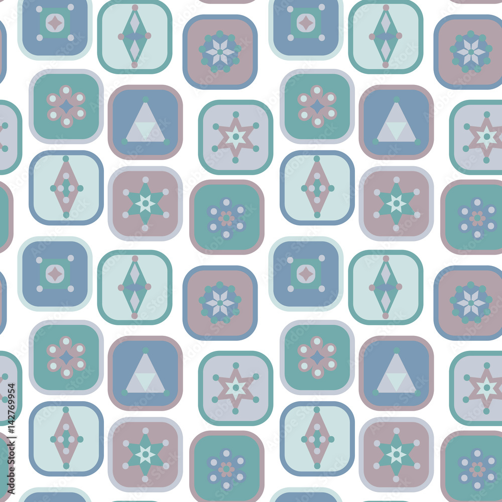 Geometric elements squares seamless pattern pastel colors Geometric elements squares seamless pattern pastel colors