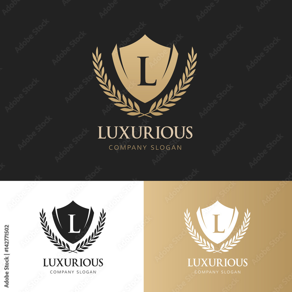 Luxury logo design template, Crest design for hotel logo , real estate logo, security logo, premium brand identity. Luxury logo design template, Crest design for hotel logo , real estate logo, security logo, premium brand identity.