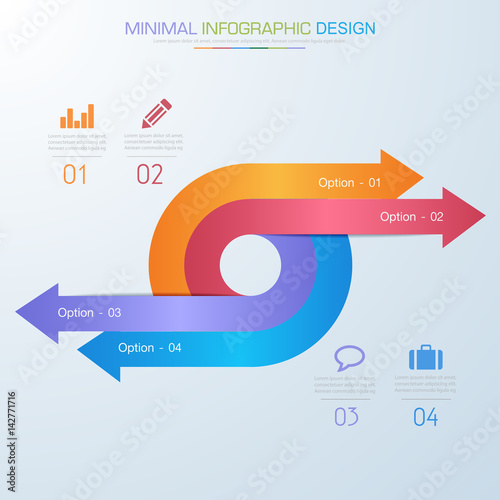 Infographic Elements with business icon on full color background  process or steps and options workflow diagrams,vector design element eps10 illustration