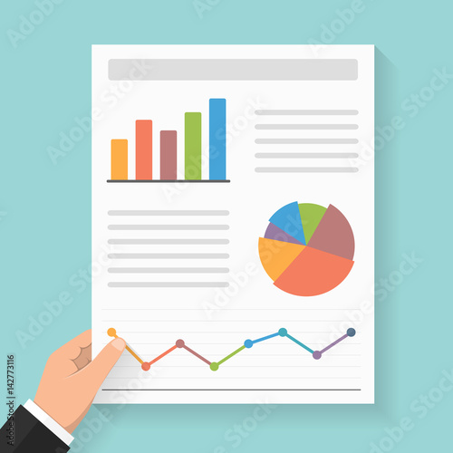 Business Report with Graphs photo