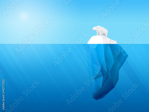 Polygonal bear on iceberg