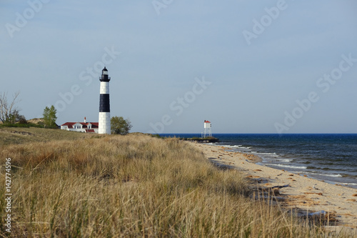 Big Sable Point Lighthouse in dunes  built in 1867