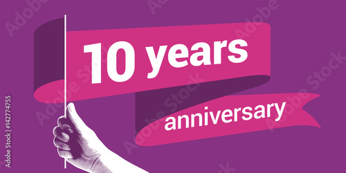 10 years anniversary vector icon