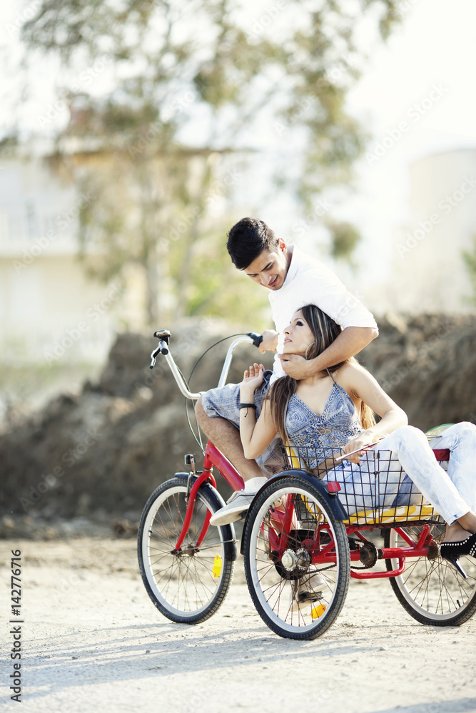 Fototapeta premium Cycling Lovely Couple