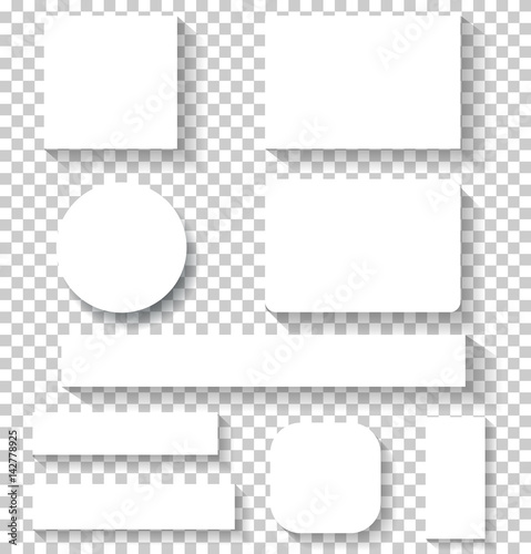 Set of banner shadow paper . Vector