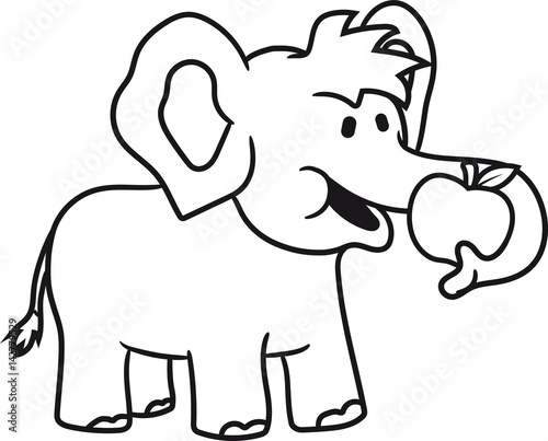 essen hunger apfel obst lecker gesund glücklich elefant klein süß niedlich baby kind nachwuchs