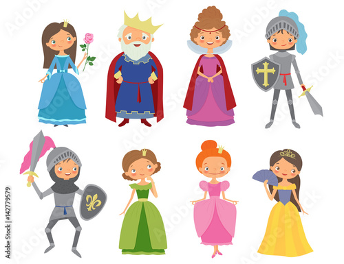 Fairy tale. King, Queen, Knights and Princesses