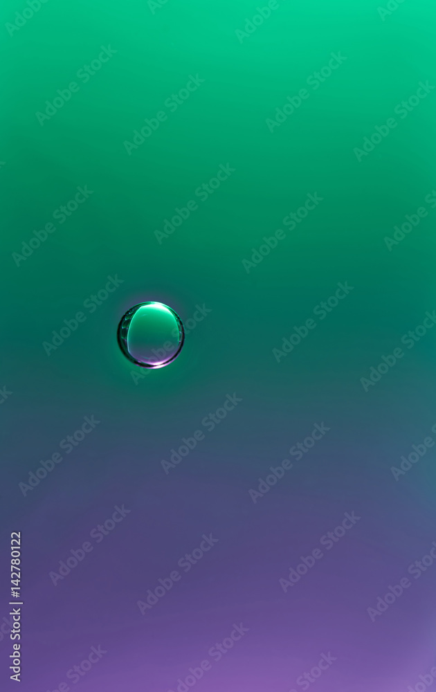 Water bubble on surface Water bubble on surface