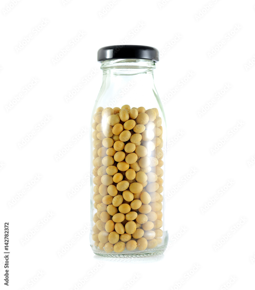 soy beans on white background soy beans on white background