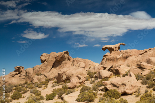 Lava rock formations in the Atacama desert