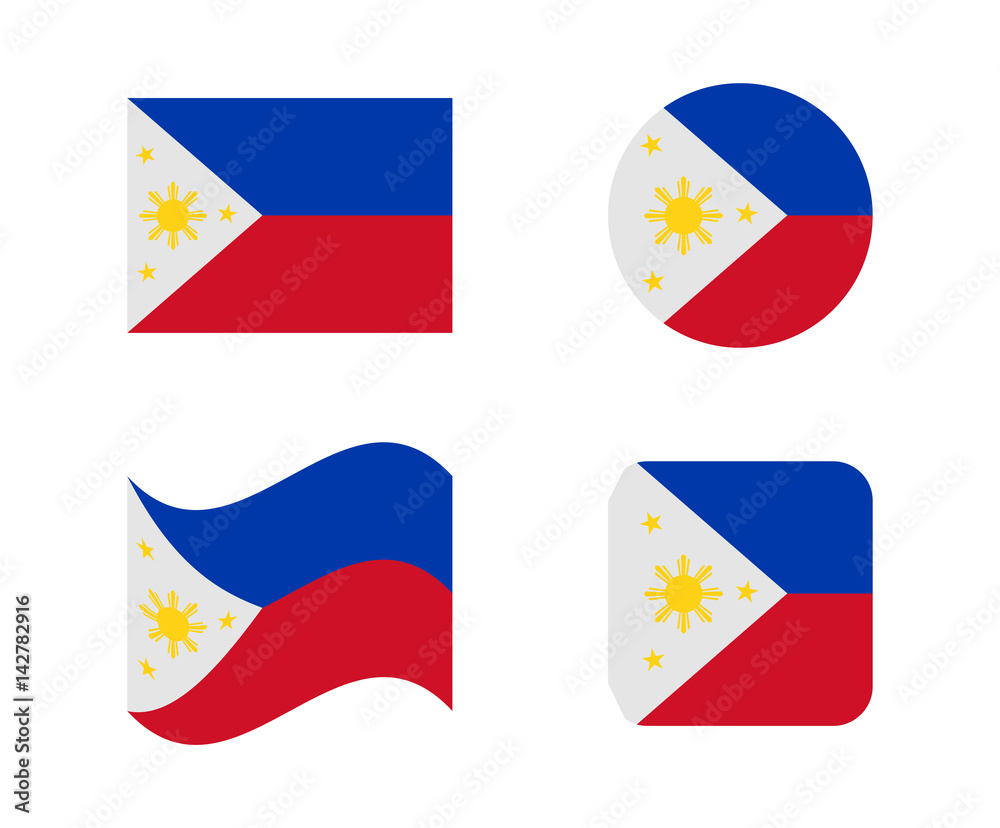 set 4 flags of philippines set 4 flags of philippines