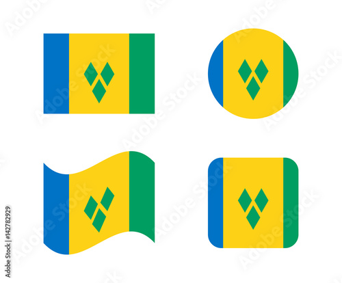 Free Download set 4 flags of saint vicent - GFXLoad