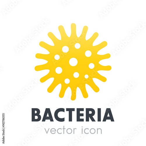 bacteria, microbe icon isolated on white