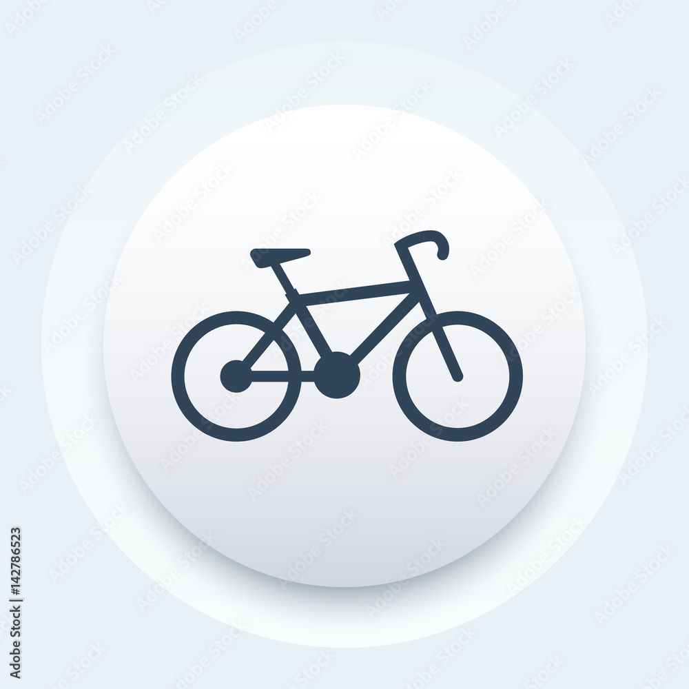 Fototapeta premium bicycle icon, bike vector pictogram