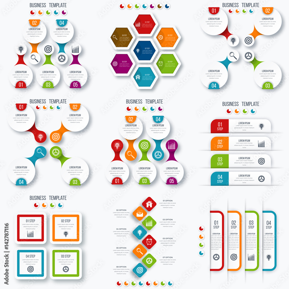 Set with infographics Set with infographics