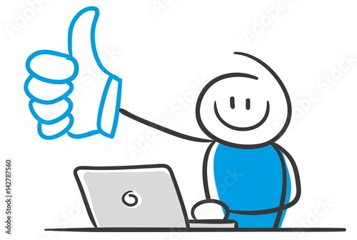 Stick Figure Series Blue / Follower